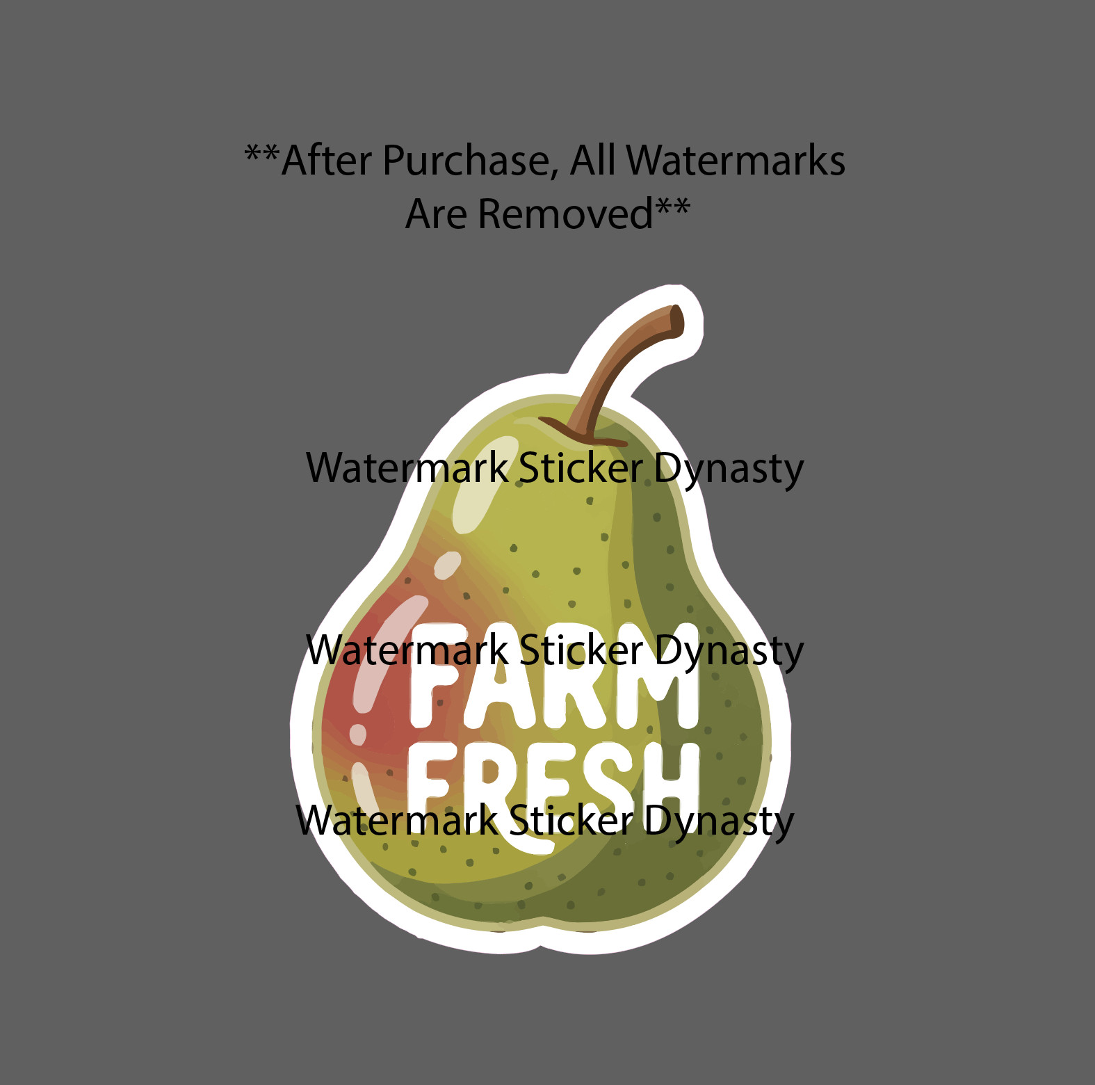 Pear Sticker Waterproof Decal Farm Fresh Fruit Tree Food Gift NEW