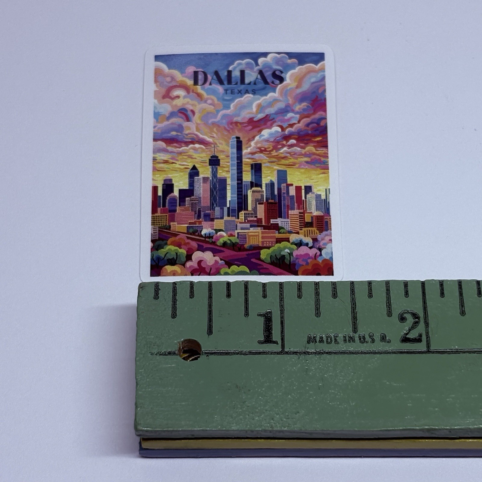 Dallas Texas Sticker City Skyline Decal Vinyl USA Travel Souvenirs Journal Tc9