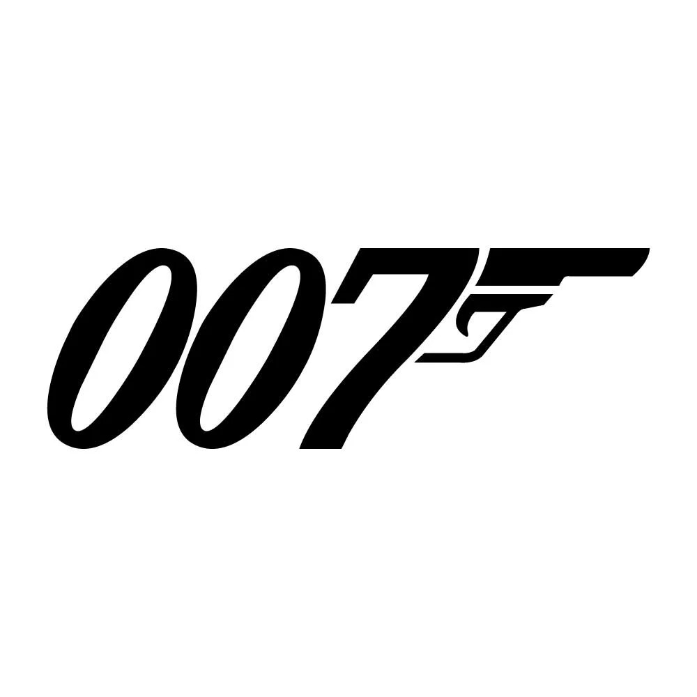 007 James Bond Decal Sticker Black Die Cut Vinyl
