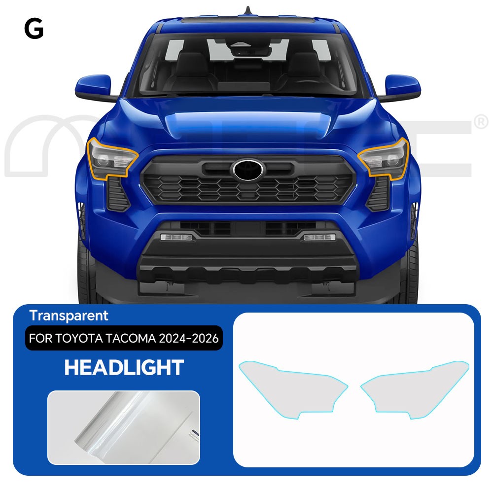 Toyota Tacoma 2024-2026 Full Car Kit Precut Paint Protection Film Clear Bra PPF