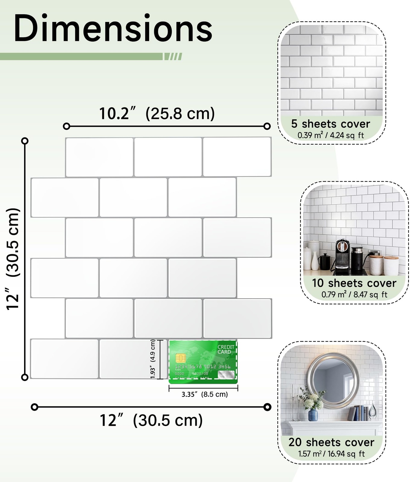 Peel and Stick Backsplash for Kitchen: Self Adhesive Wall Tiles for Bathroom …