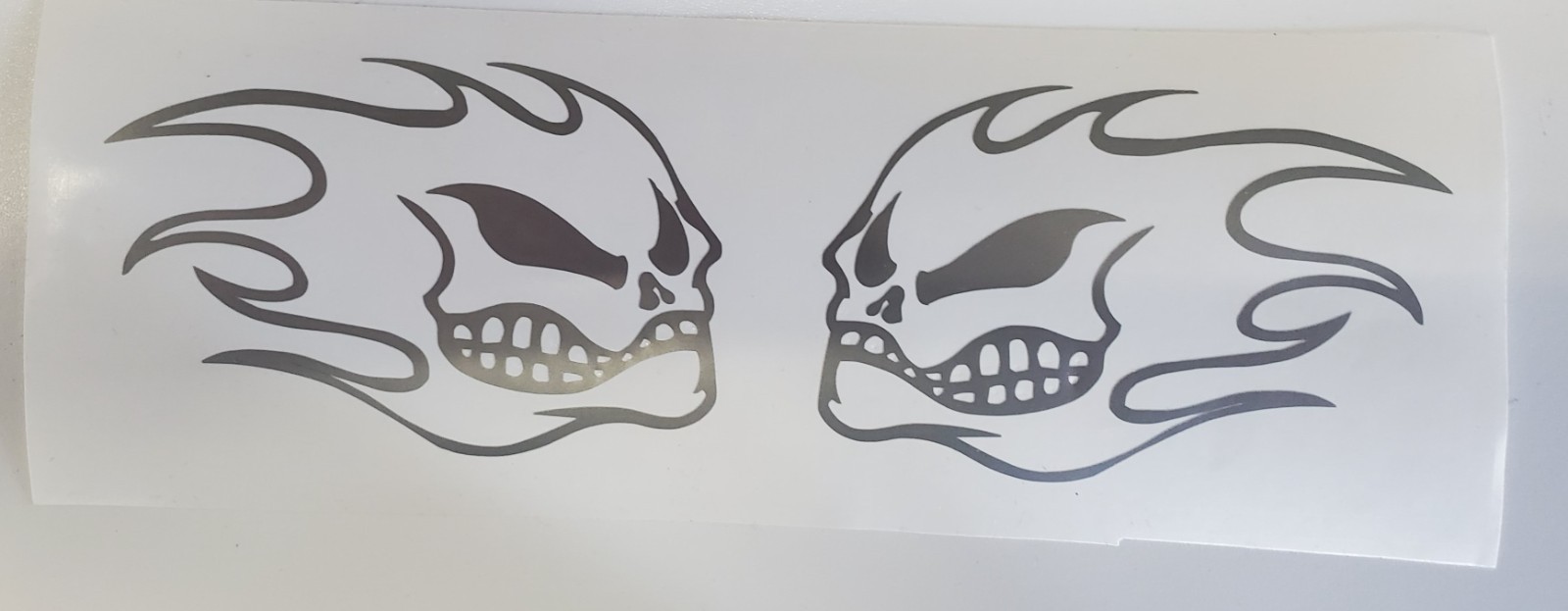 No Fear Flame Skull set 4" X 3" Vinyl Decal Sticker No Fear