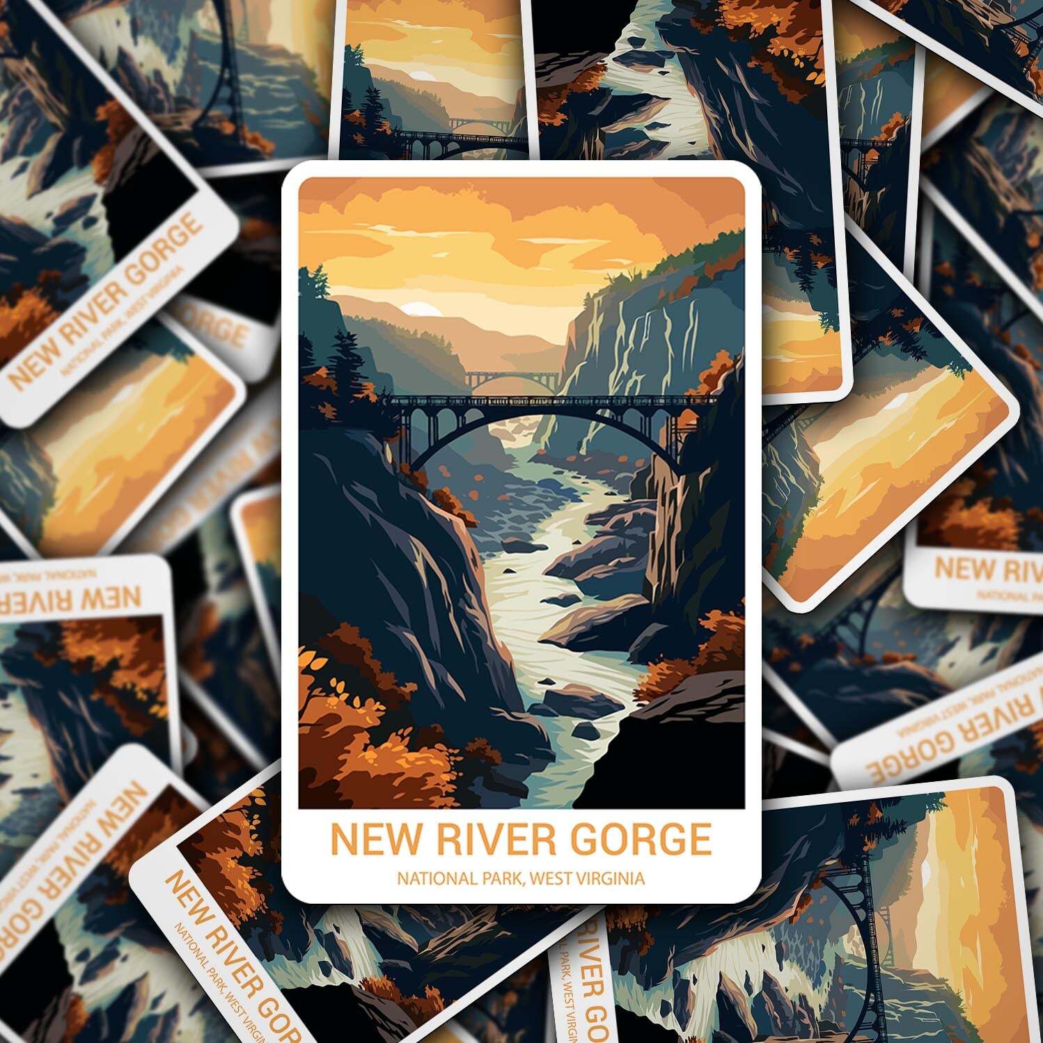 New River Gorge National Park Sticker – Durable Vinyl Sticker