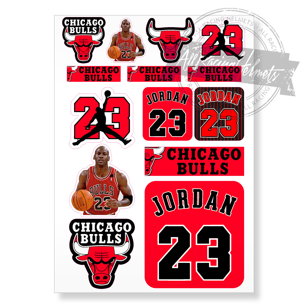 Chicago Bulls NBA Basketball MJ A4 Printed Vinyl Decal Sticker HQ