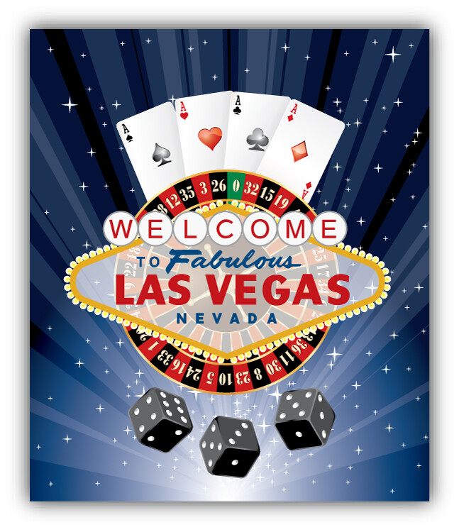 Las Vegas Casino Welcome Label Car Bumper Sticker Decal