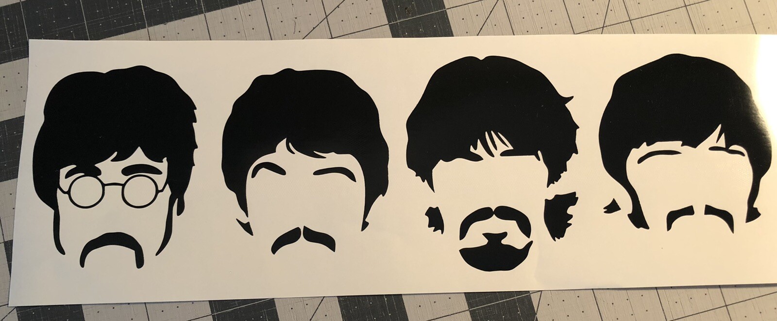 Vinyl Decal for Window – The Beatles (Faces), Various Colors & Sizes
