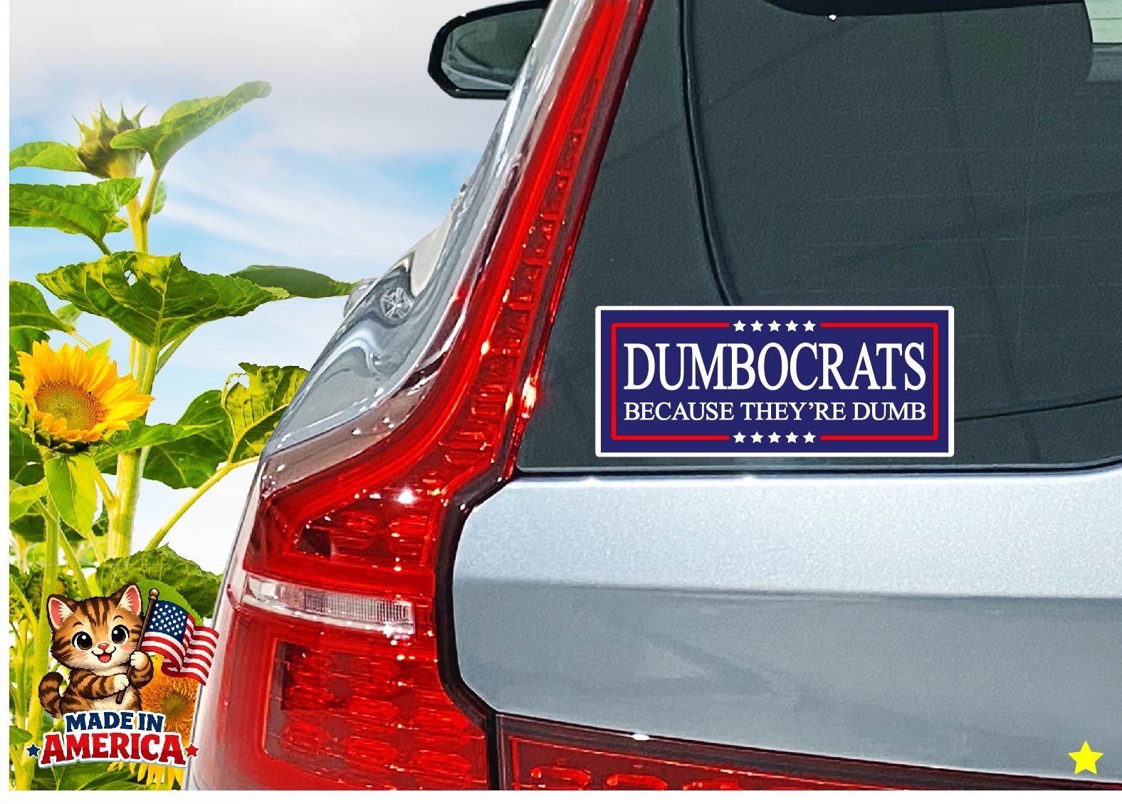 Dumbocrats Decal Sticker President Trump Nickname Liberals MAGA Funny Political