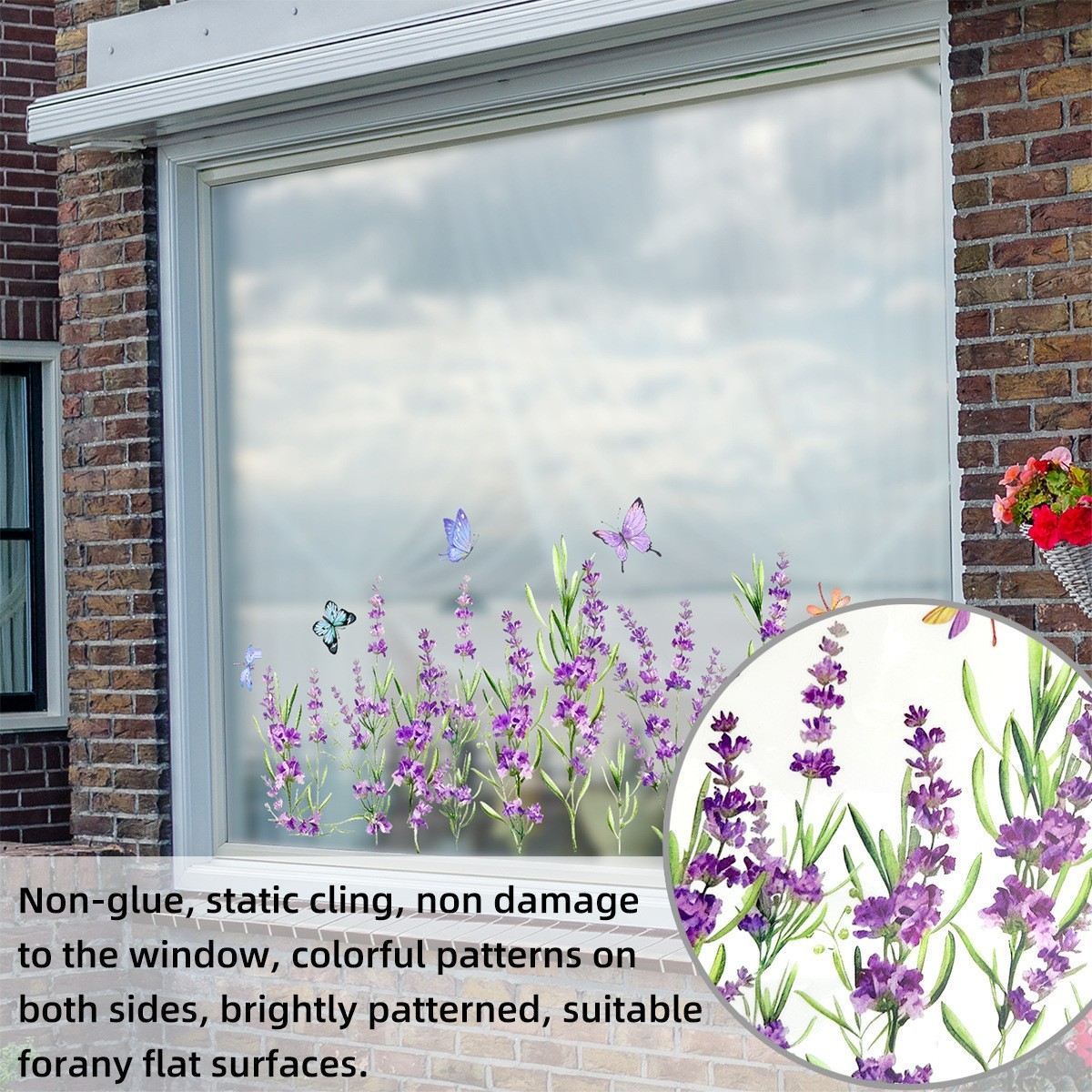 Fade Resistant Floral Window Stickers for Spring Summer Home Decoration