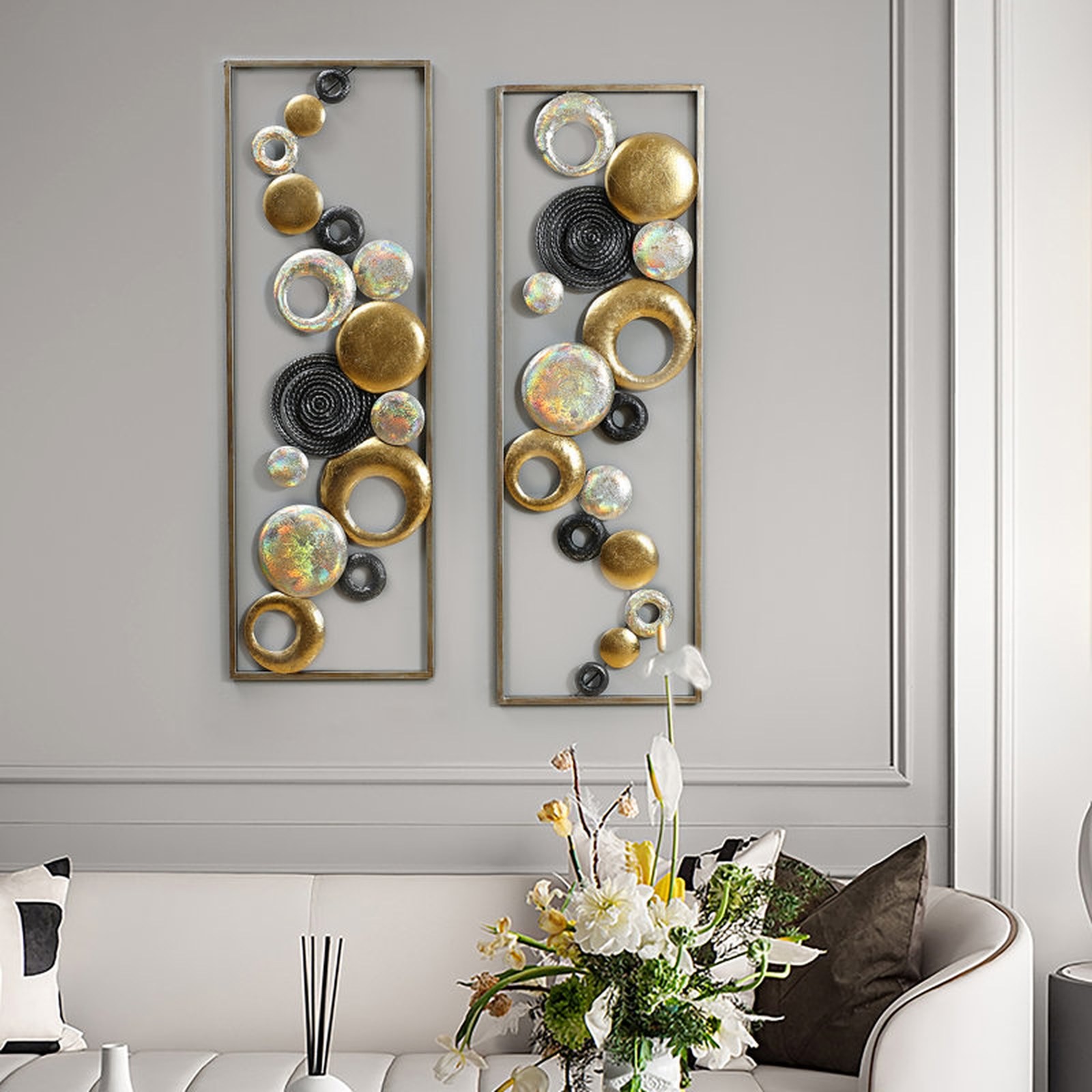 Mercer41 Handmade Glam Abstract Wall Decor on Metal
