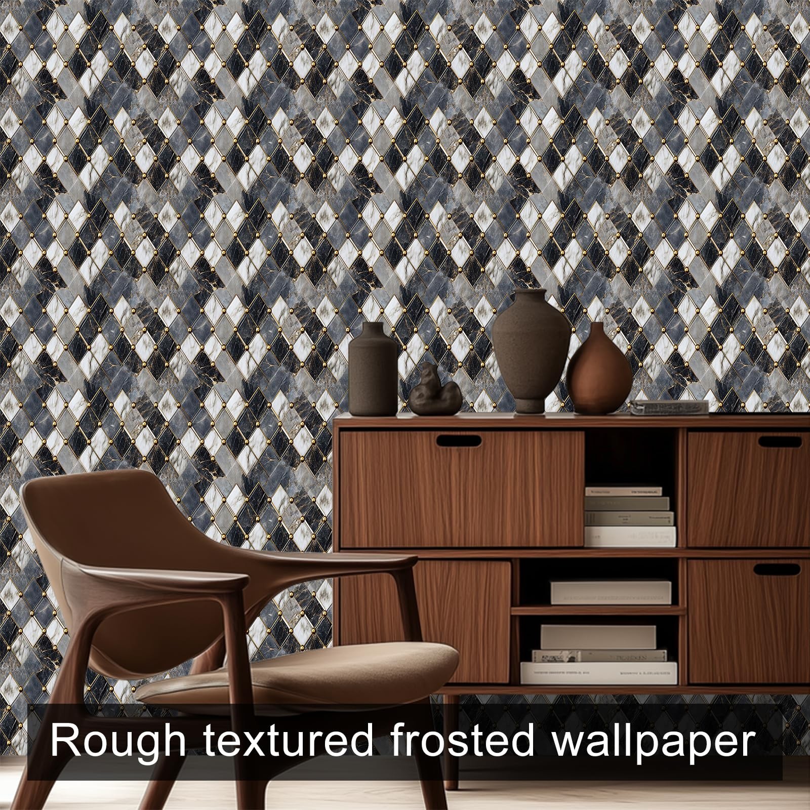 HOMETITUTE Marble Wallpaper Peel and Stick Geometric Contact Paper Wall Paper…