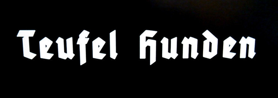 CUSTOM ORDER Teufel Hunden Vinyl Decal Sticker 1.5" H x 10" L