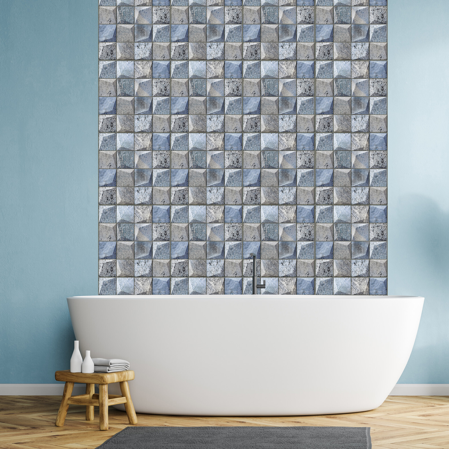 12"x12" 10Pcs 3D Wall Sticker Tile Brick Panel Self-adhesive Wall Waterproof PVC