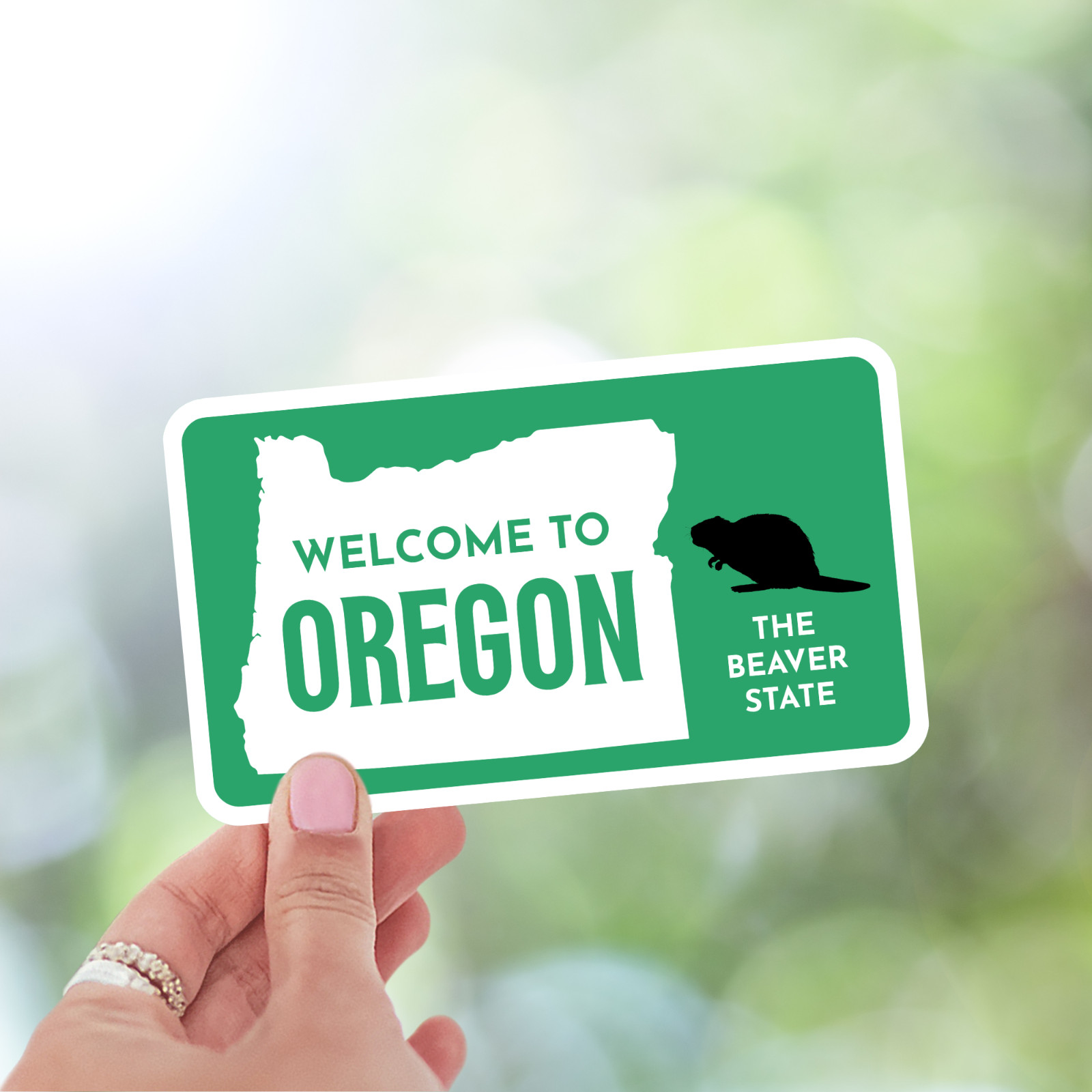 Welcome to Oregon Sticker The Beaver State Vinyl Waterproof Decal