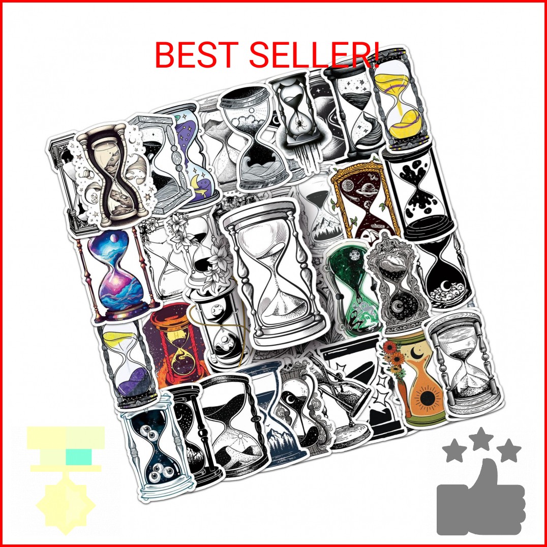 50PCS Magic Hourglass Waterproof Stickers Graffiti Aesthetics Waterproof Vinyl f