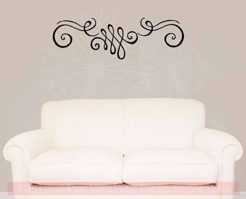 3pc Swirls Wall Art Stickers Vinyl Decals Living Room Home Decor Decorative