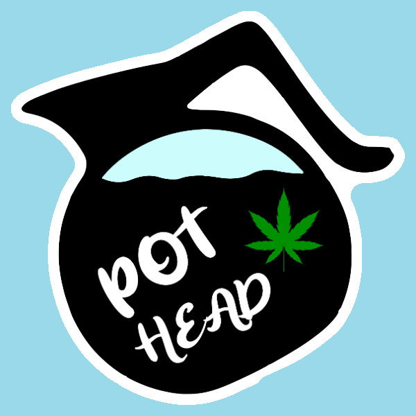 Coffee Pot Head Stoner Sticker Weatherproof Vinyl Weed Laptop Art Cannabis 420