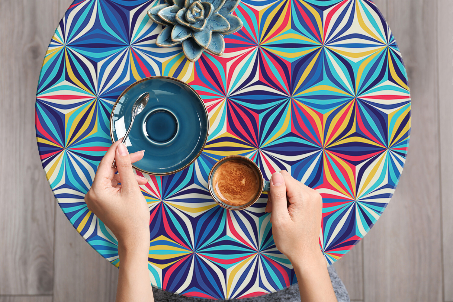 Wall Door Furniture Adhesive Sticker Decal Retro pattern illusion 3D 100×50