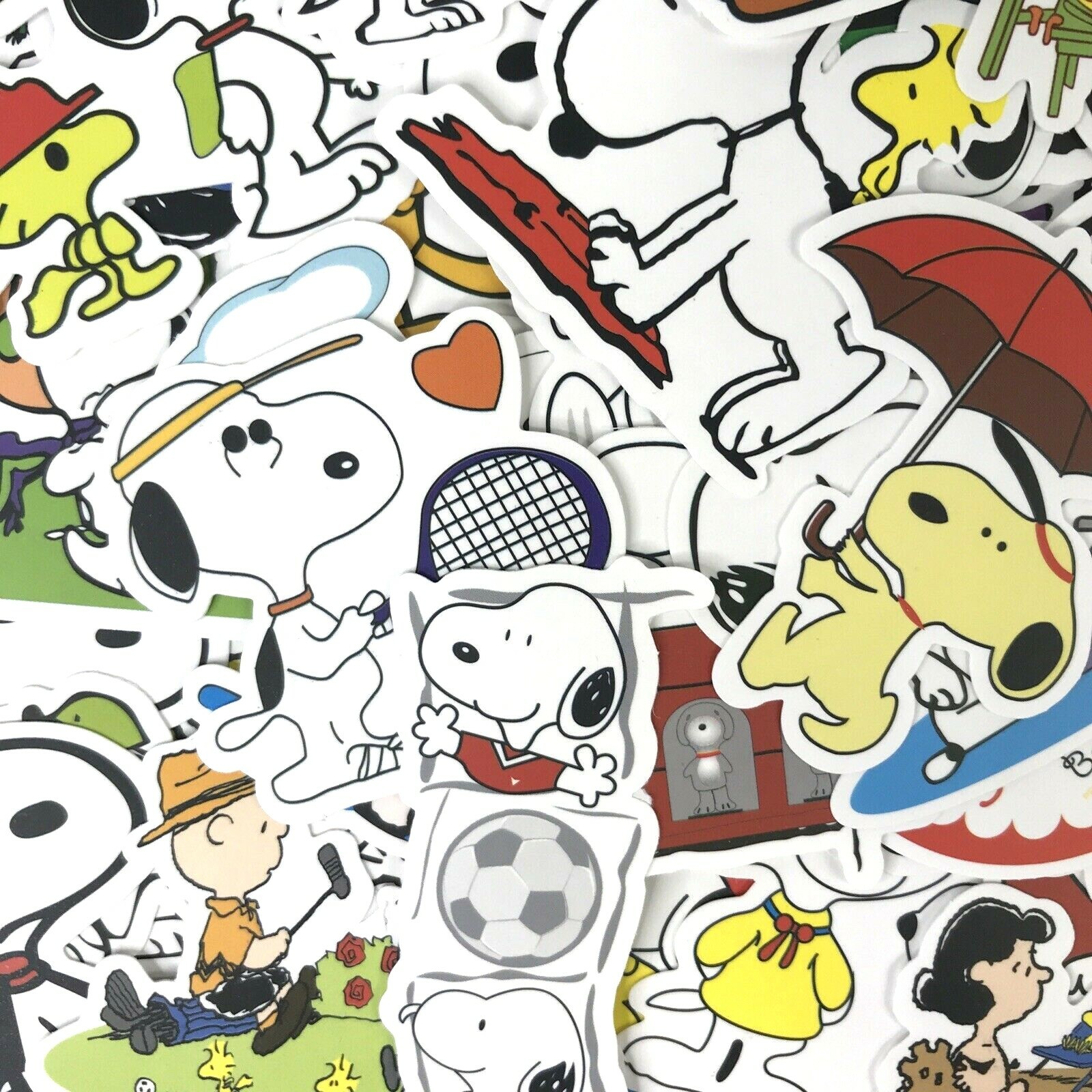 Random 50 Piece Snoopy Phone Laptop Water Bottle Decal Sticker Pack