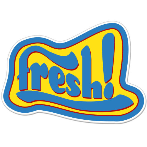 Fresh car bumper sticker decal 5" x 4"