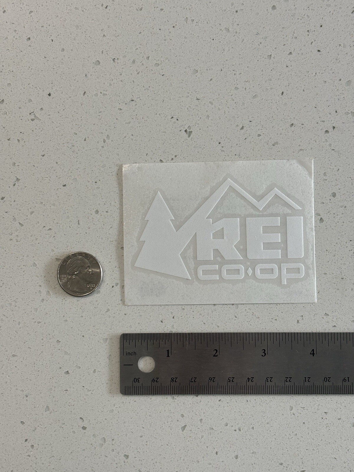 Rei Co-op White Decal Sticker Logo