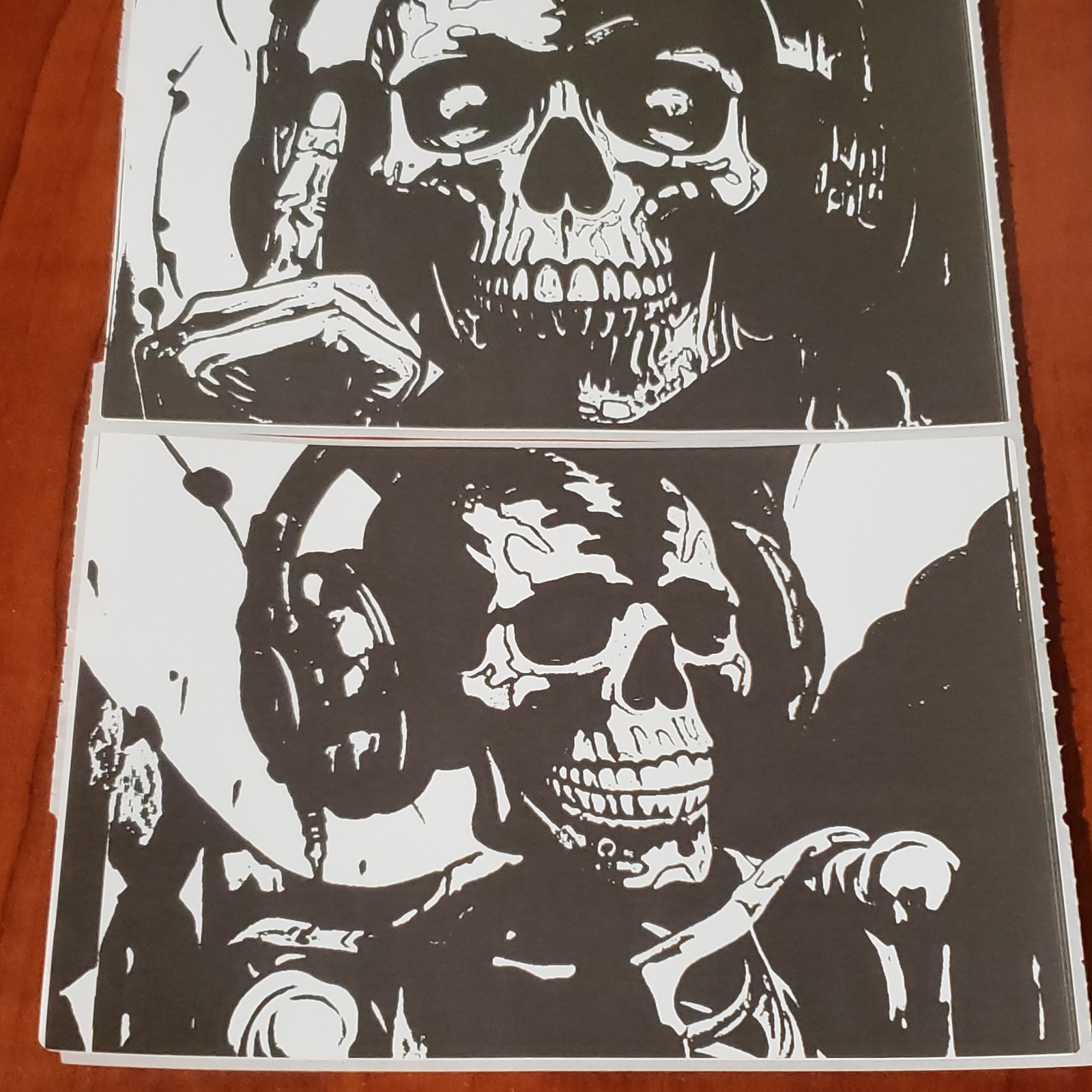 Skull Sticker Skull Wearing Headphones Art Creative Decal