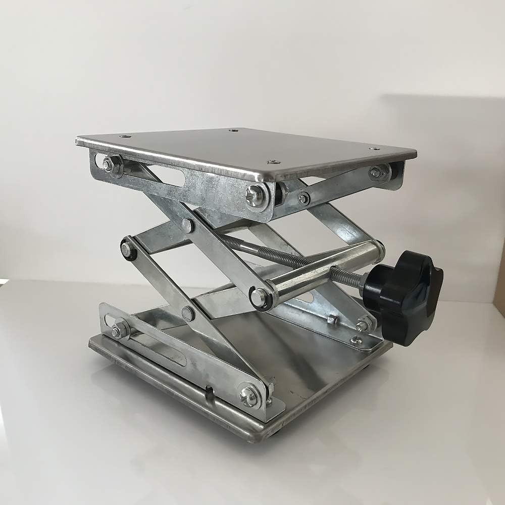 8" x8",Stainless Steel Lab Jack Scissor Stand Platform,Lab Lift Stand Table, Sci
