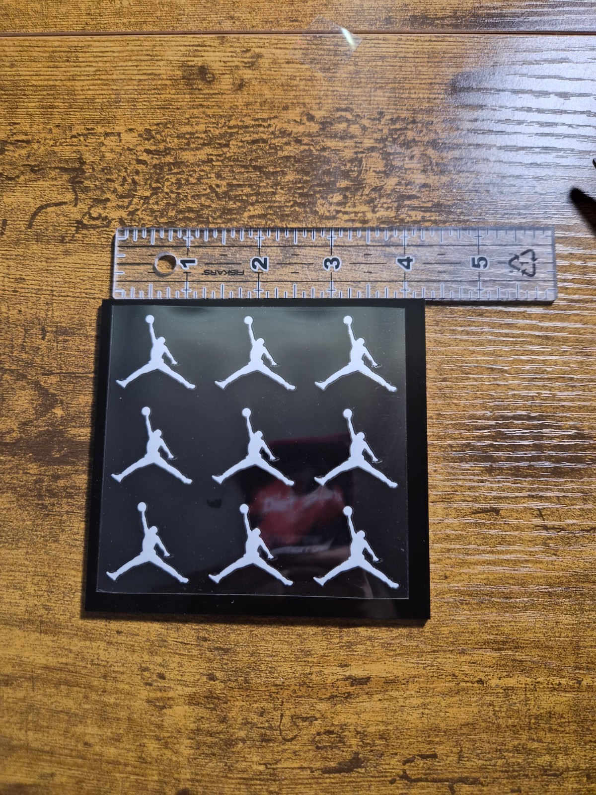 9 pc. AIR MICHAEL JORDAN JUMPMAN Silver UV DTF Decal Sticker waterproof USA
