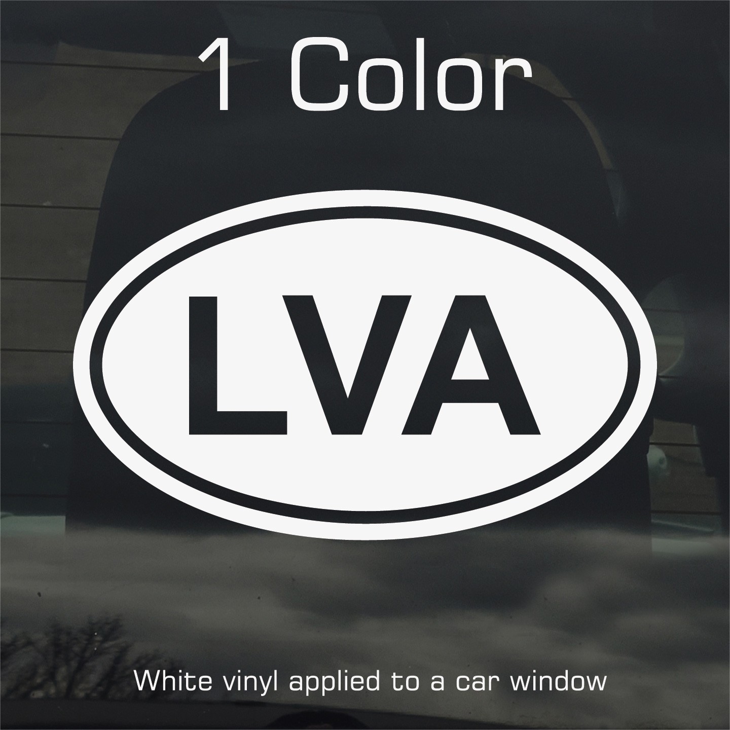 Latvia LVA Oval Country Code Vinyl Decal Sticker for Car Window Laptop & Gifts