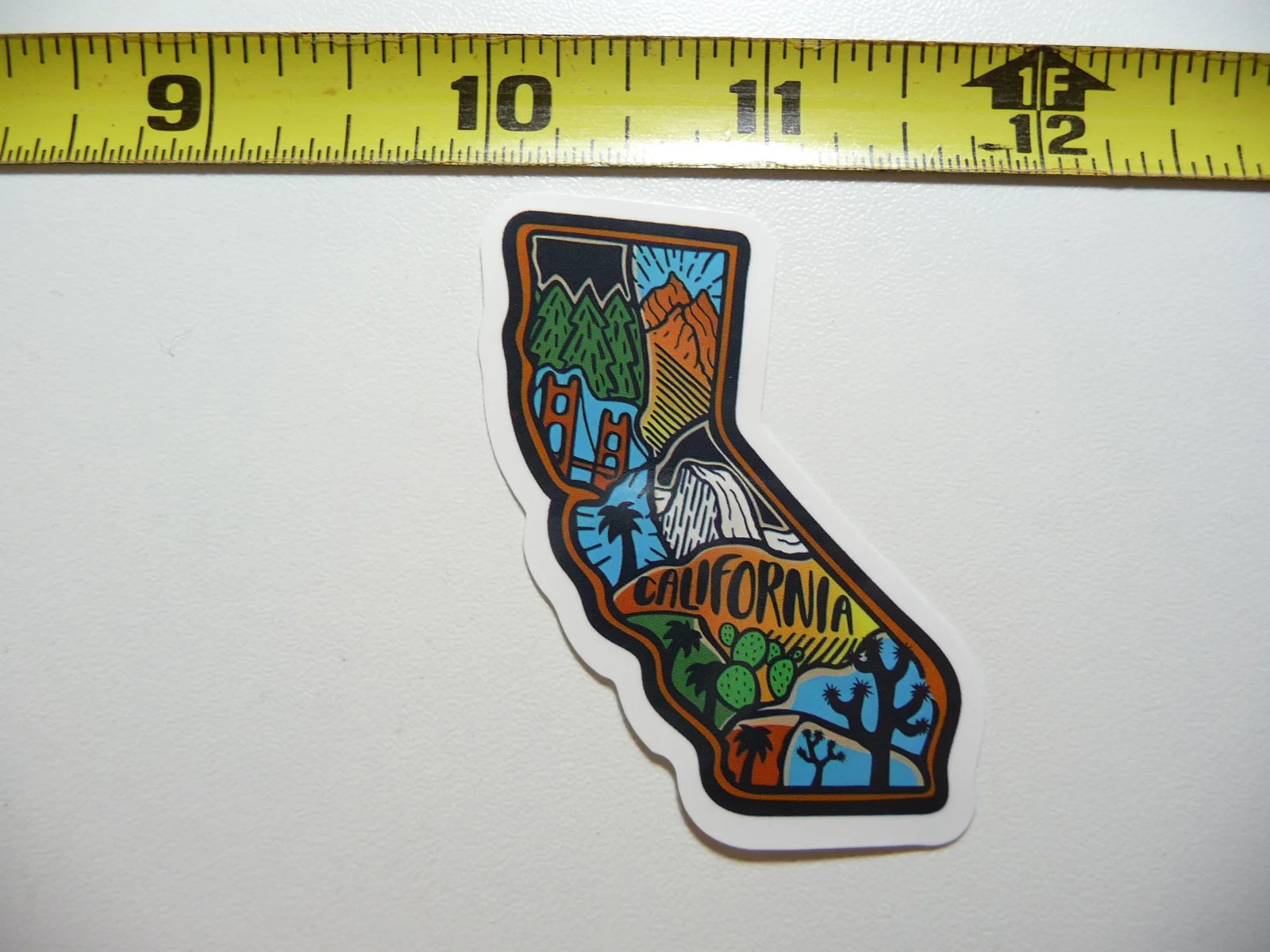 CALIFORNIA STATE COLLAGE TOURIST SITES SMALL STICKER DECAL PRIDE STATE
