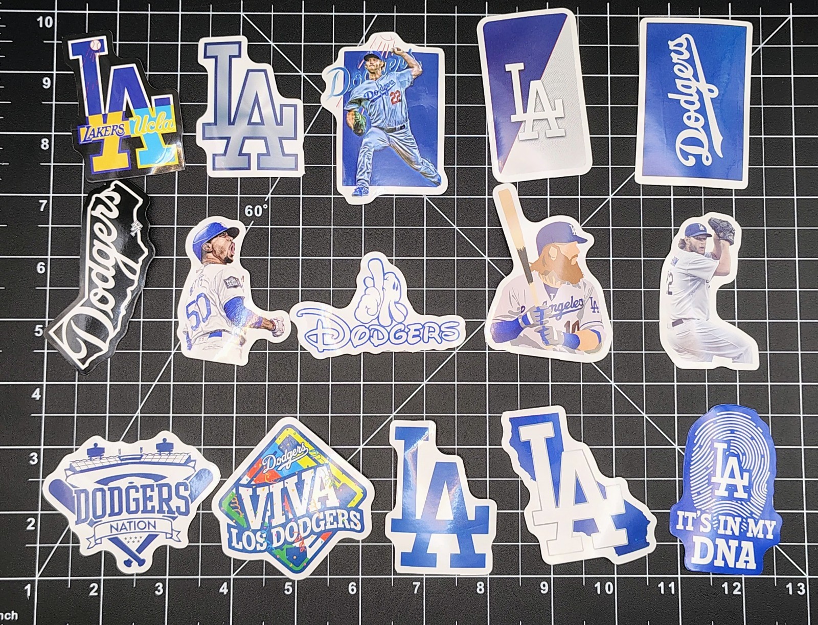50pc Los Angeles Baseball Sticker Lot LA Fan City Sports Vinyl Decals Pack