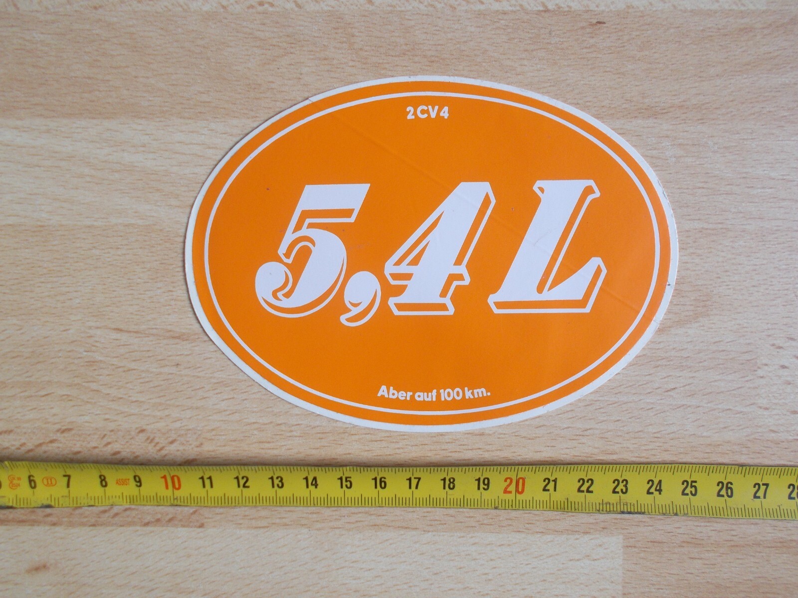 Sticker Citroën 2 Cv 4 – 182.6oz Aber Auf 100 Km