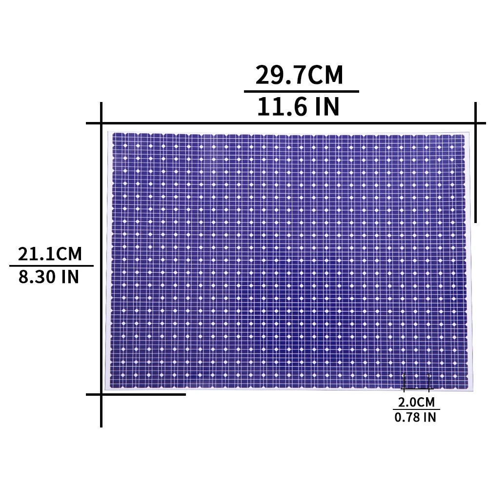 5pcs A4 Size Blue Photovoltaic Board Simulation Stickers diy Modeling Blue Solar