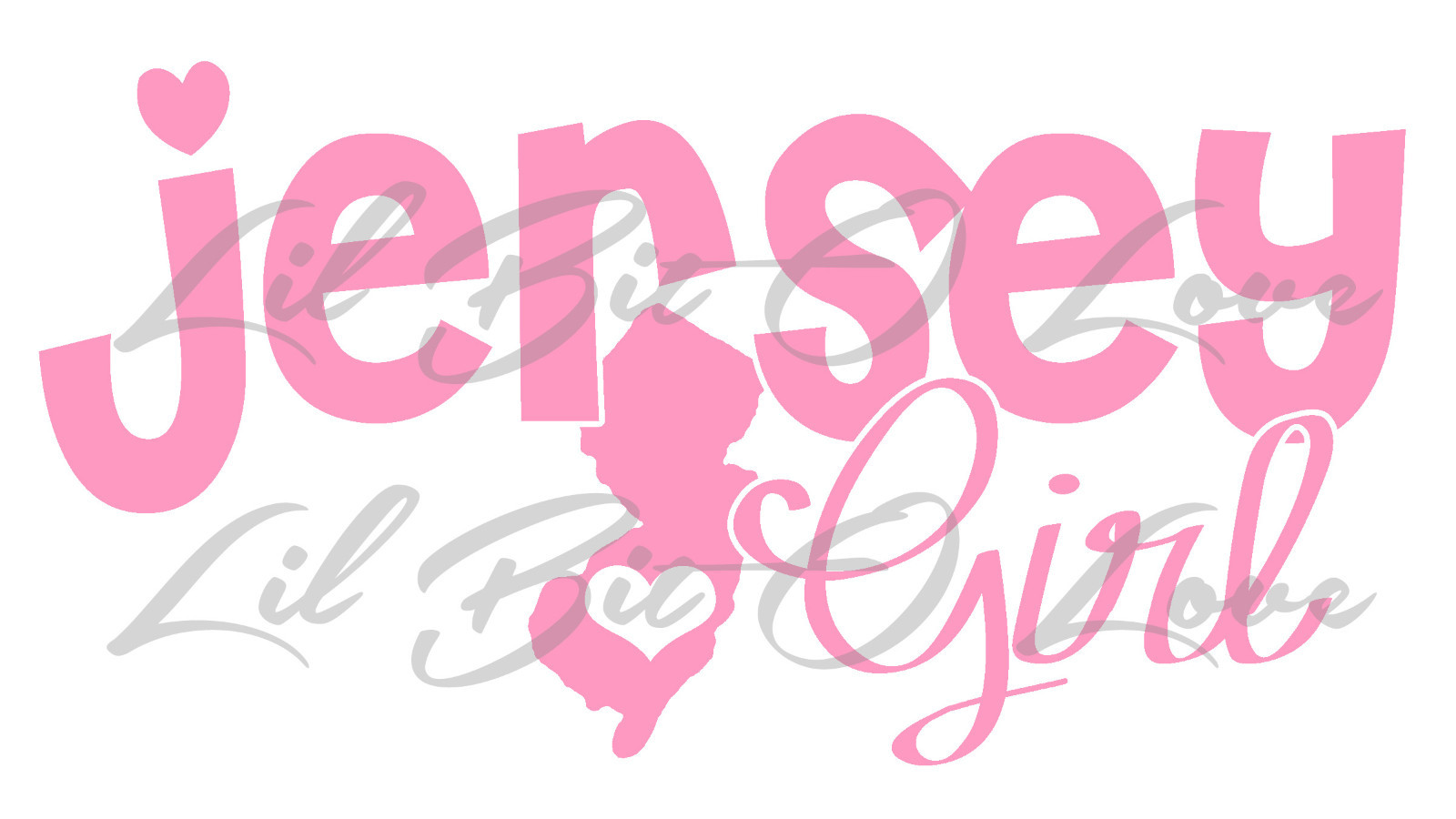 Jersey Girl Vinyl Decal Sticker New Jersey State with Heart Car Auto Vehicle