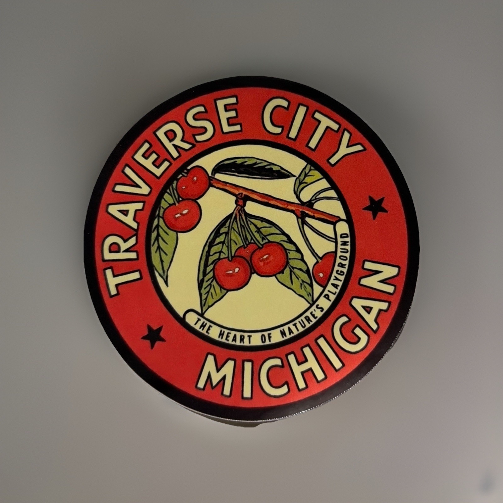 Traverse City Michigan Cherry Sticker Pack (3 Stickers) 3”