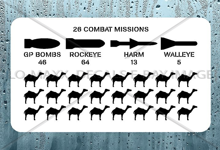 Camel Fighter Bomber Military Combat Kill Markings Premium Printed Vinyl Sticker