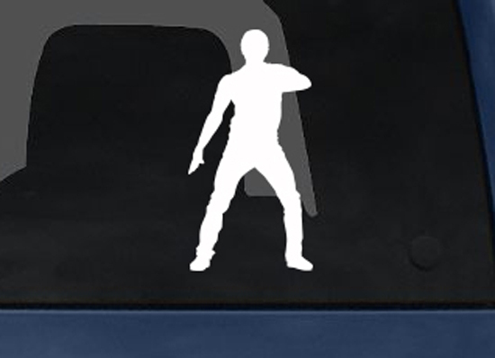 Contour Silhouette- Dancing Man Guy Version 1 Shadow- Car Tablet Vinyl Decal