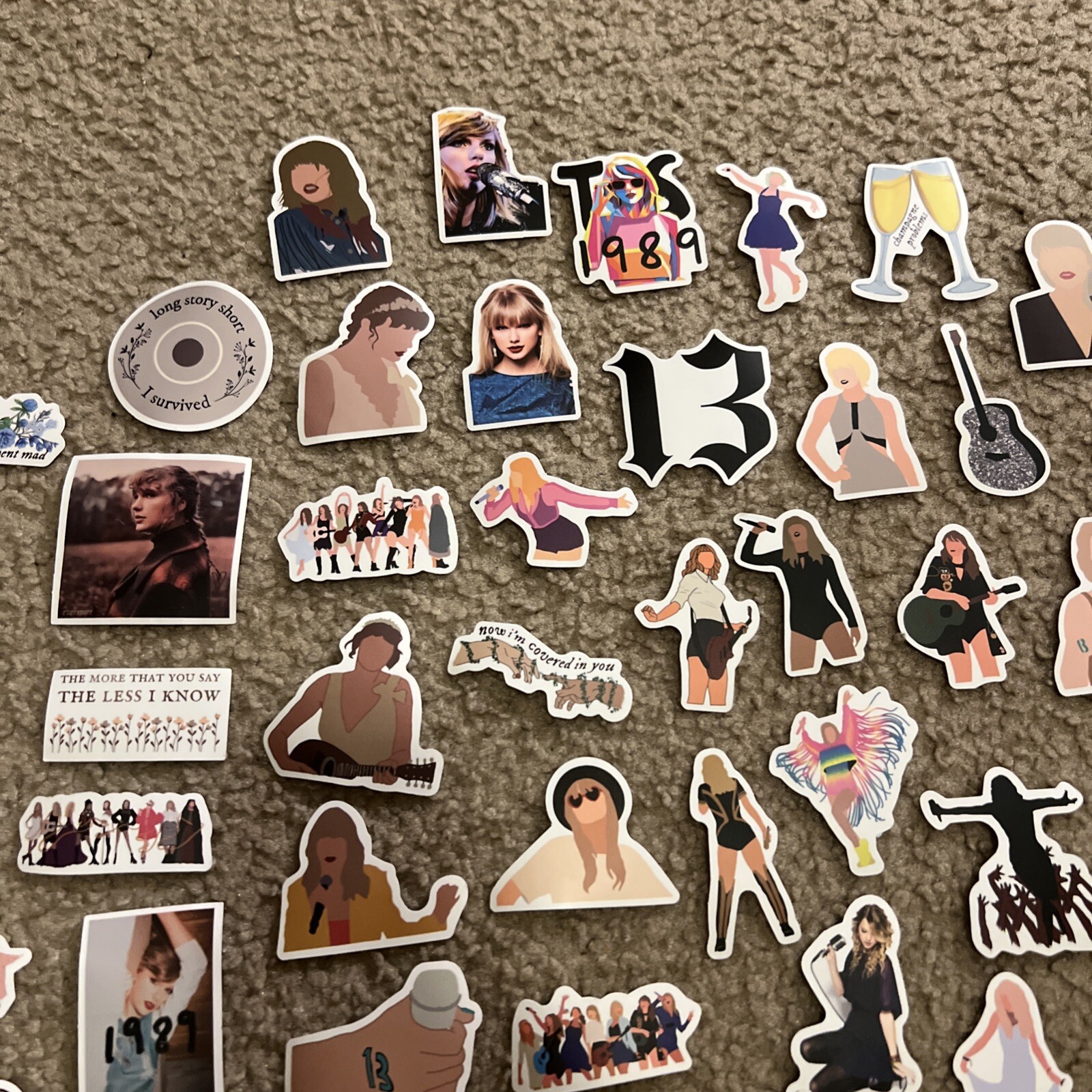 100 Piece Taylor Swift Stickers Laptop Luggage Decals Dope Wall Sticker Lot A
