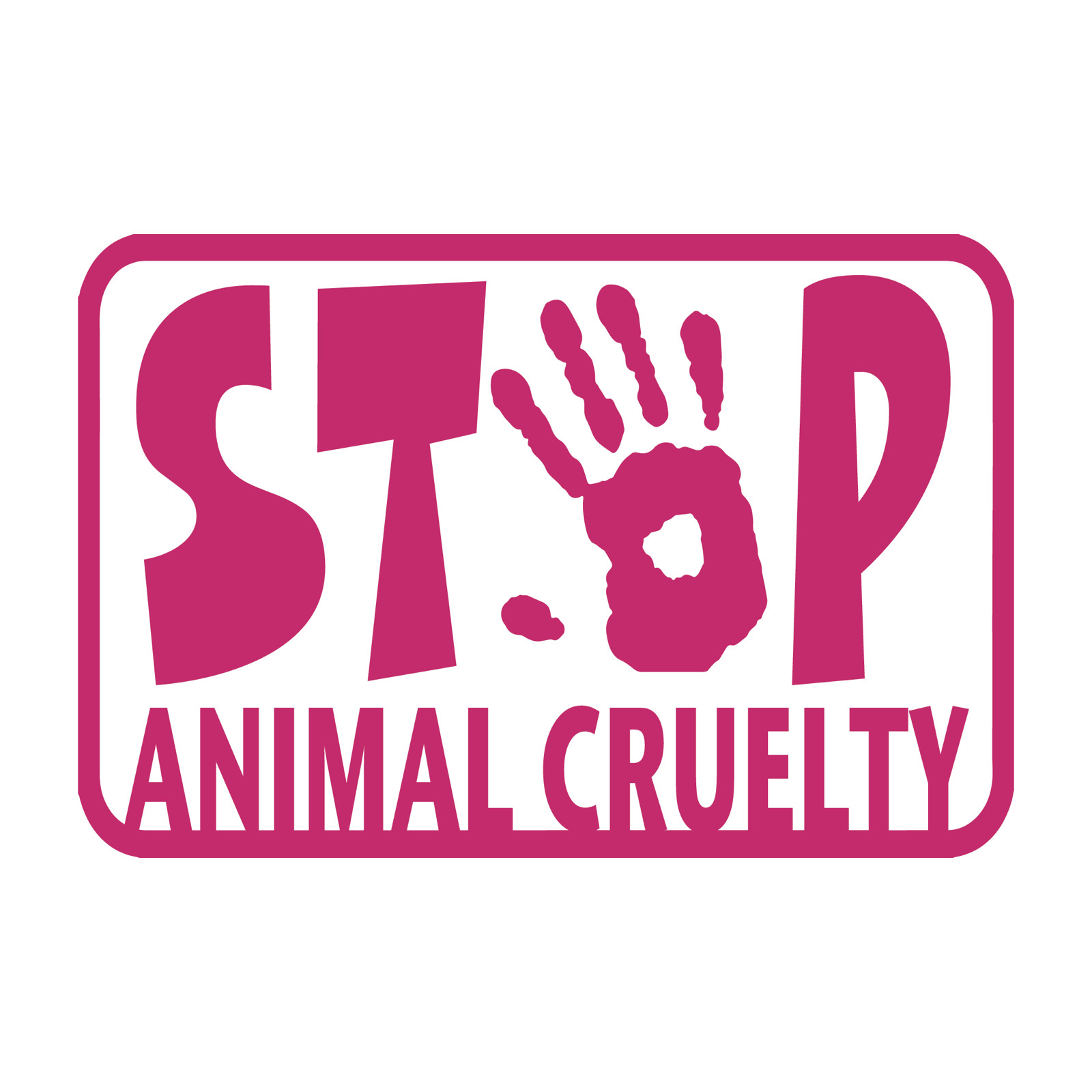 Stop Animal Cruelty Die cut decals Made In USA Multiple Colors Fast shipping!