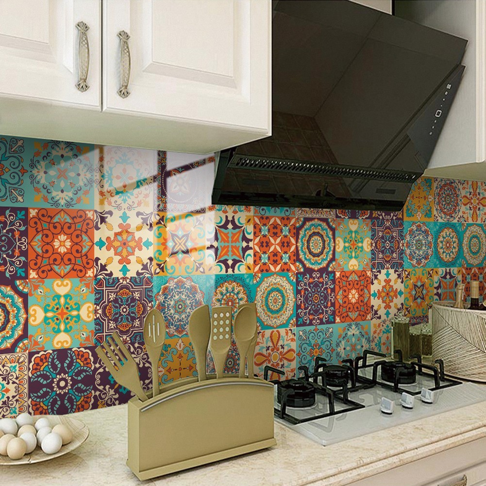 Upgrade Your Space with Elegant Moroccan Tile Stickers for Bathroom and Kitchen