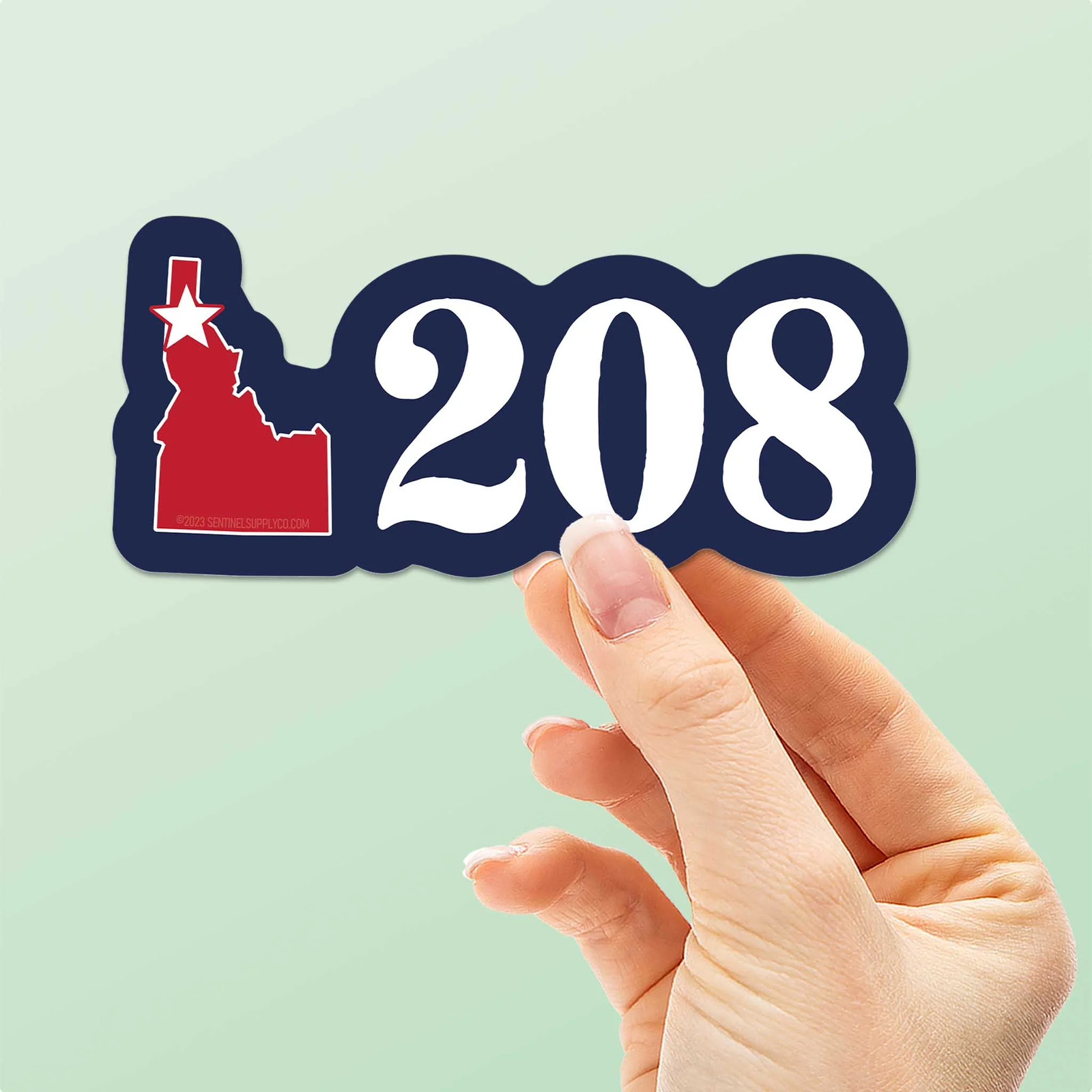 North Idaho 208 Area Code Sticker