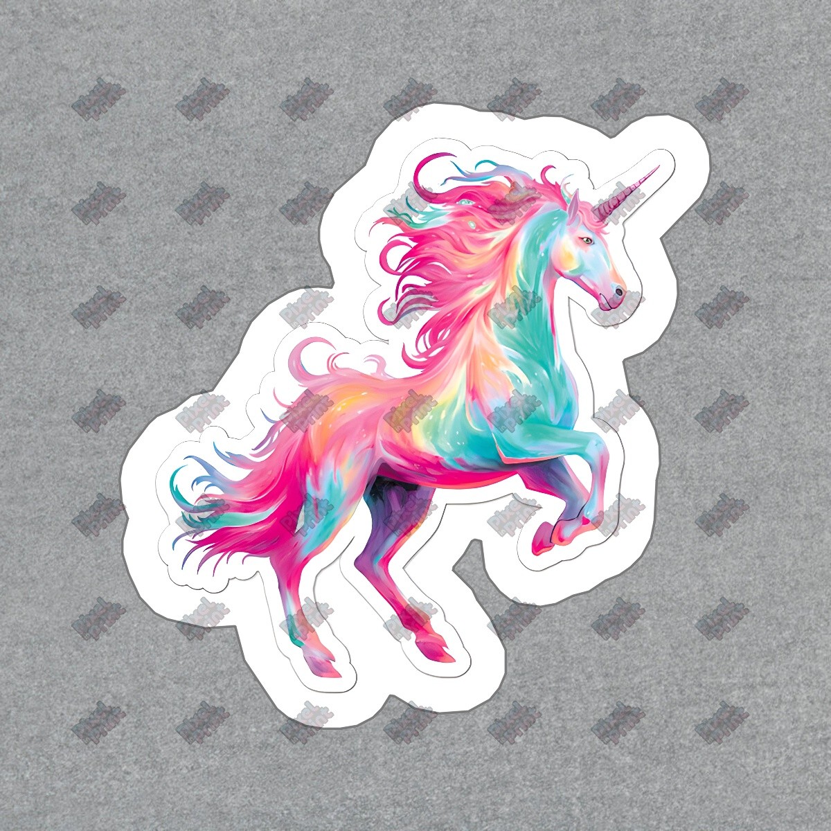 Colorful Unicorn Vinyl Sticker Rainbow Magical Decal for Laptops, #310346