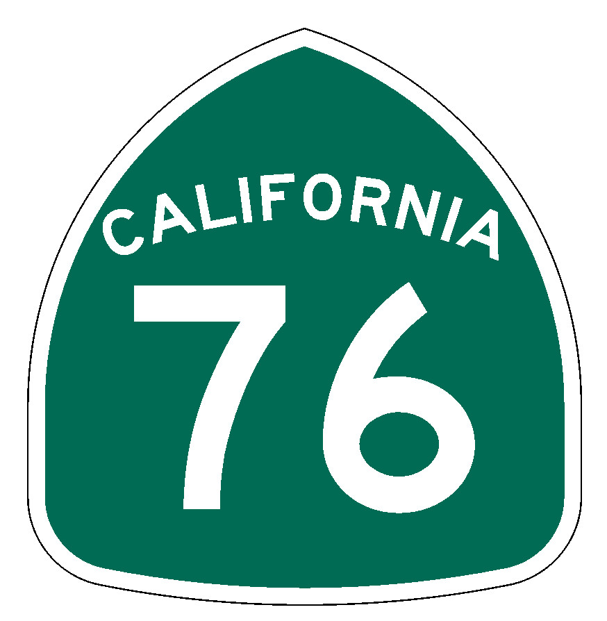 California State Route 76 Sticker Decal R993 Highway Sign Road Sign