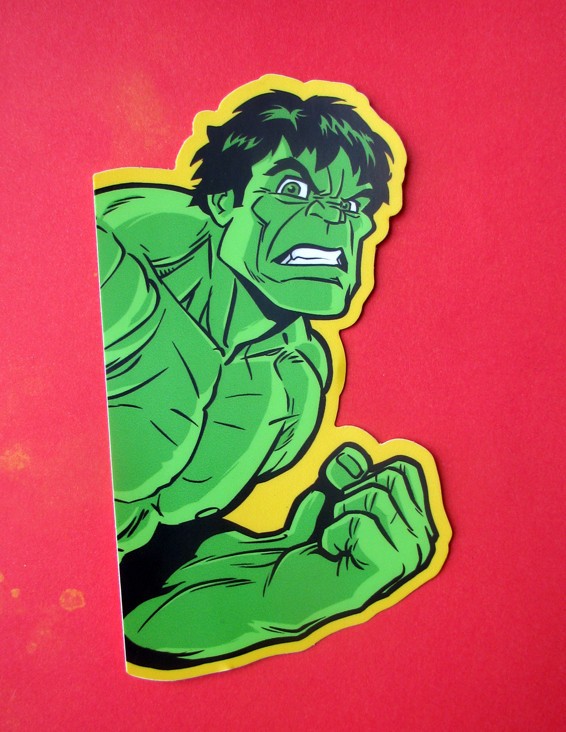 Peeking HULK Vinyl Sticker 80s Marvel Truck Car Laptop Avengers Decal