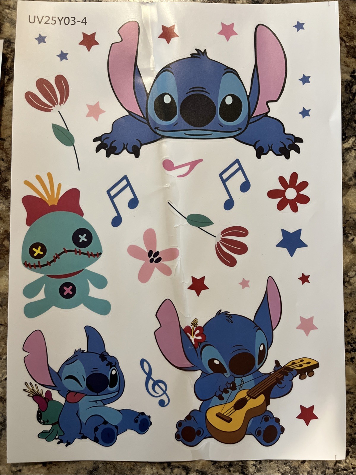 Jumbo Wall Stickers Disney Lilo & Stitch & Angel 1”-12” Wall Decor Kids Room Big