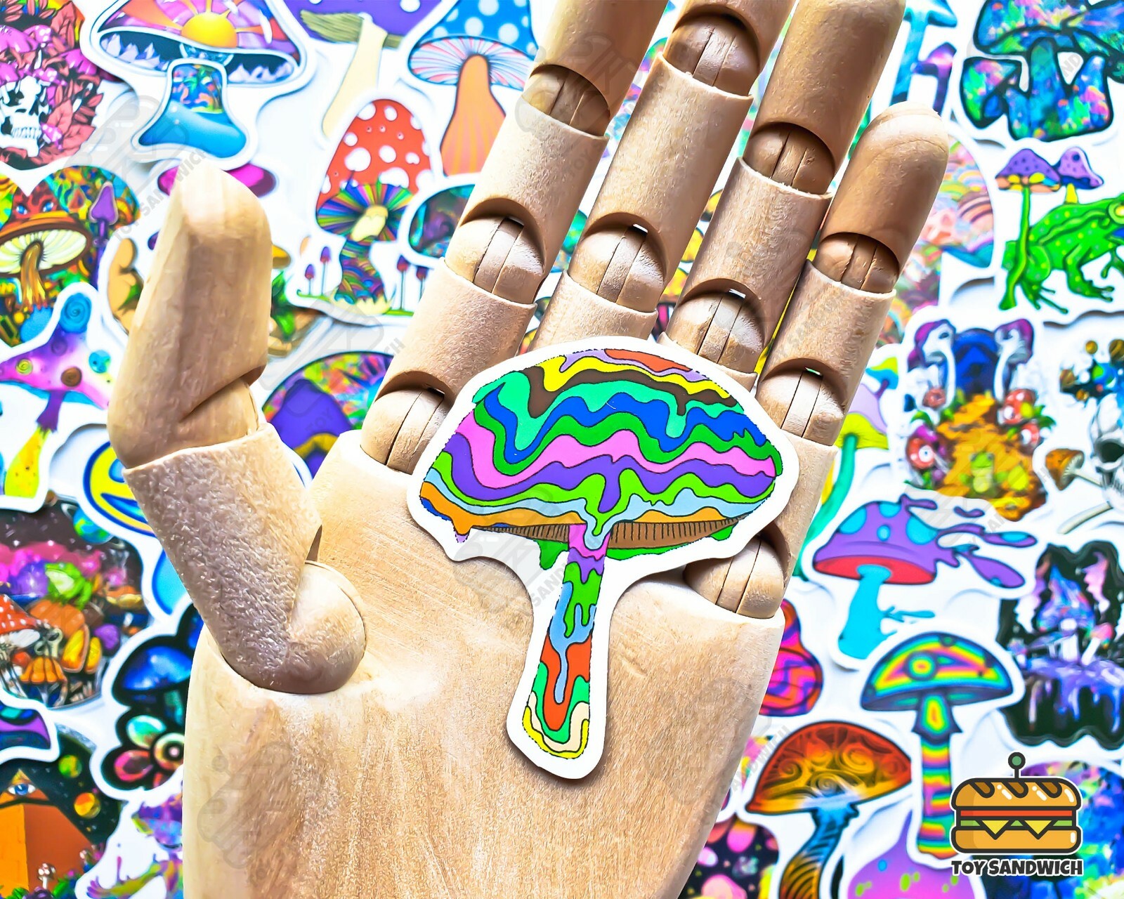 50 pcs "Trippy Mushroom" Sticker Pack 420 Get High Psychedelic Nature Decals