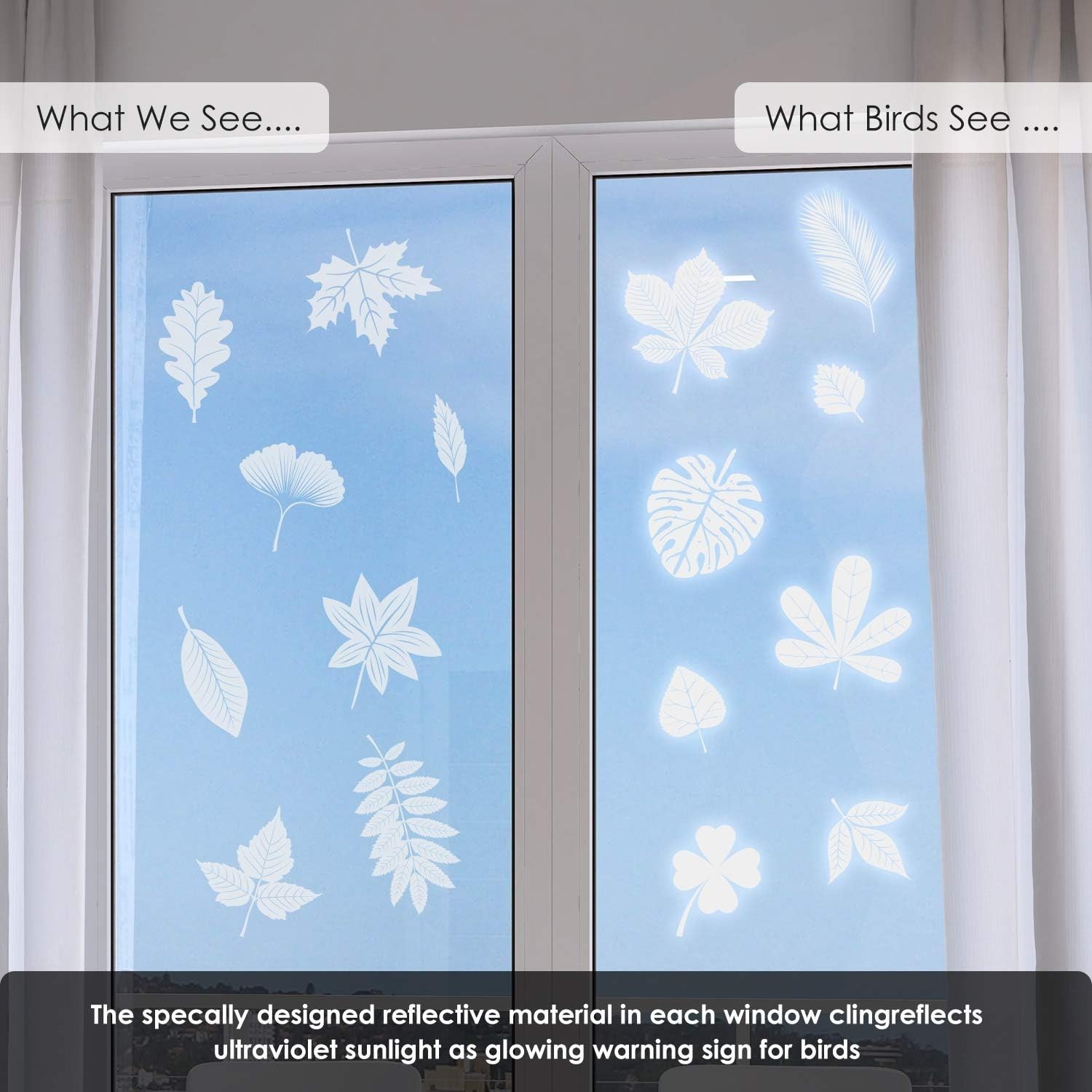 Reflective Bird Deterrent Stickers