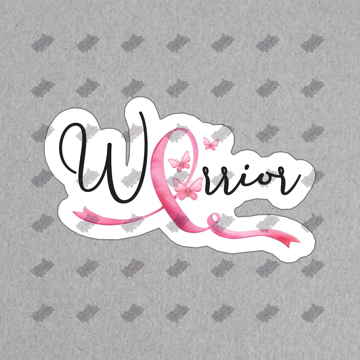 Inspiring Warrior Pink Ribbon Vinyl Sticker Breast Cancer Awareness #217155