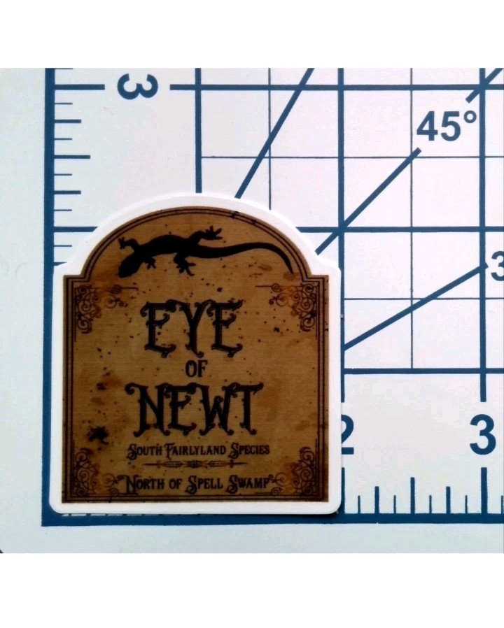 Eye of Newt Sticker Die Cut Witch Potion Decal Halloween Scrapbook Journal