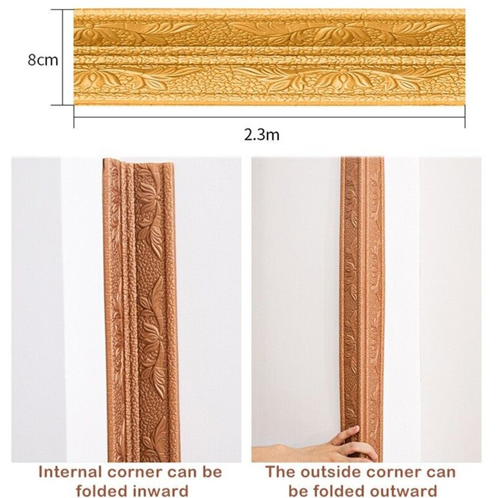 XPE Foam Skirting Sticker Border for DIY Home Decoration Easy to Clean