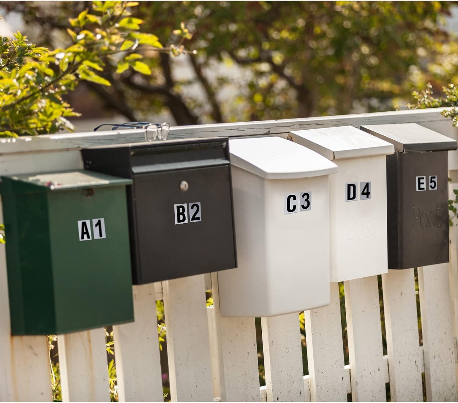 8 Sheets Mailbox Numbers Sticker Self-Adhesive Vinyl Letters Numbers Kit Mailbox